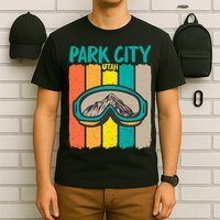 Vintage Park City Utah Skiing Snowboarding Premium T-Shirt