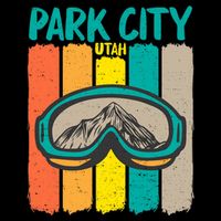 Vintage Park City Utah Skiing Snowboarding Premium T-Shirt