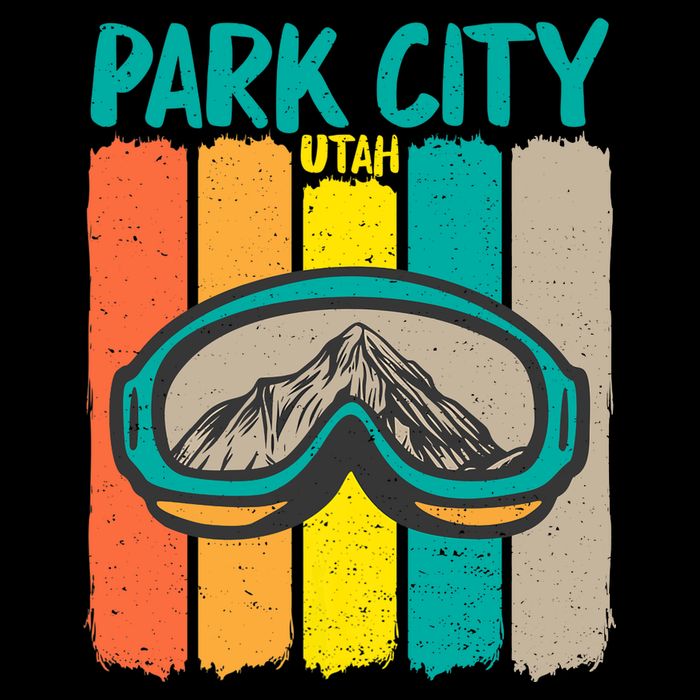 Vintage Park City Utah Skiing Snowboarding Premium T-Shirt