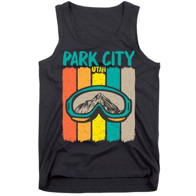 Vintage Park City Utah Skiing Snowboarding Premium Tank Top