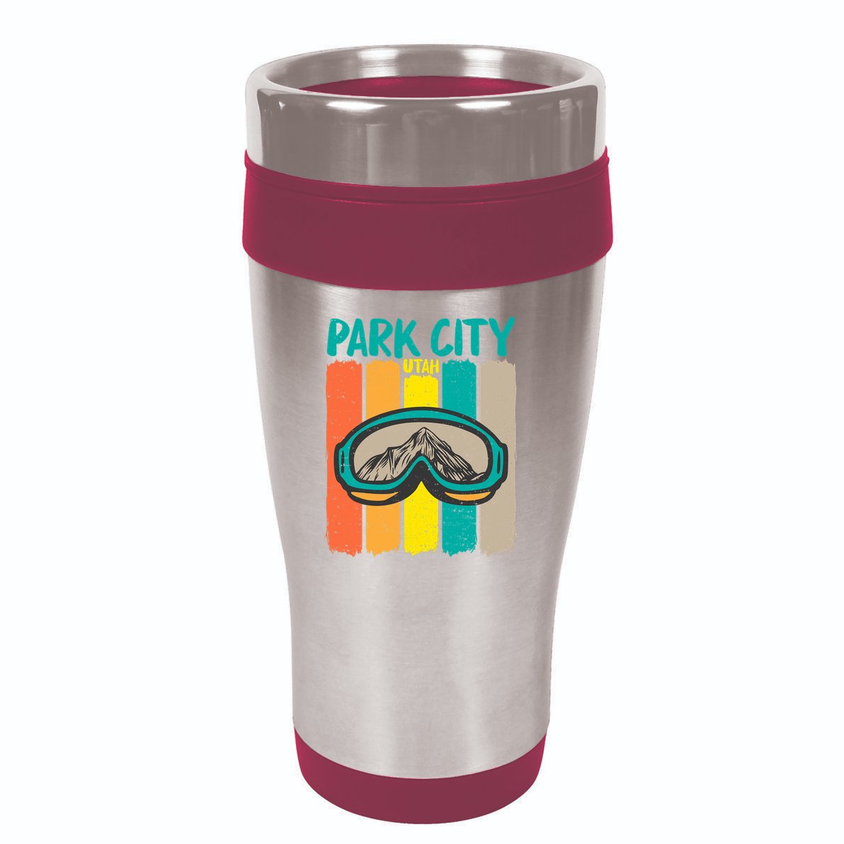 Vintage Park City Utah Skiing Snowboarding Premium 16oz Travel Tumbler