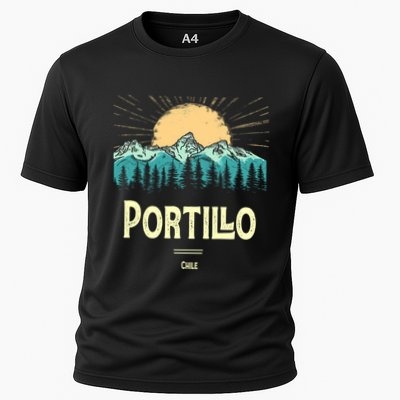 Vintage Portillo Chile Souvenir Hiking Sunset Gift Performance Shirt