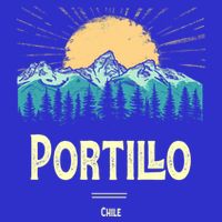 Vintage Portillo Chile Souvenir Hiking Sunset Gift Womens T-Shirt