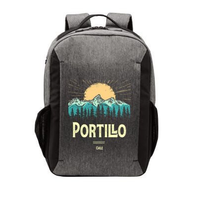 Vintage Portillo Chile Souvenir Hiking Sunset Gift Vector Backpack