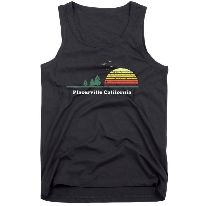 Vintage Placerville California Sunset Souvenir Tank Top