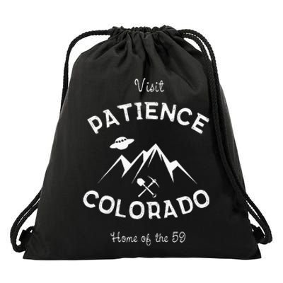 Visit Patience Colorado Colorado Travel Drawstring Bag