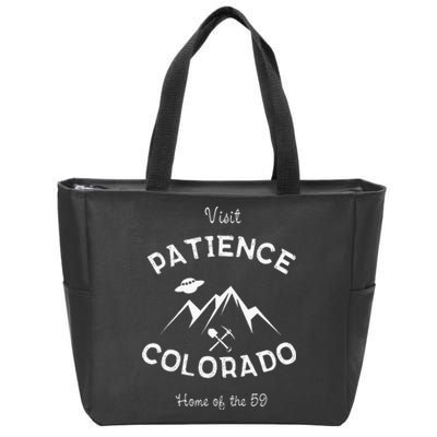 Visit Patience Colorado Colorado Travel Zip Tote Bag