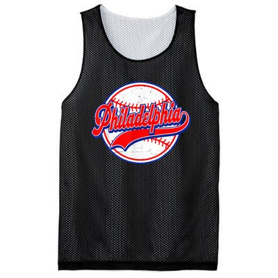 Vintage Philadelphia Cityscape Baseball Lover Wos Mesh Reversible Basketball Jersey Tank