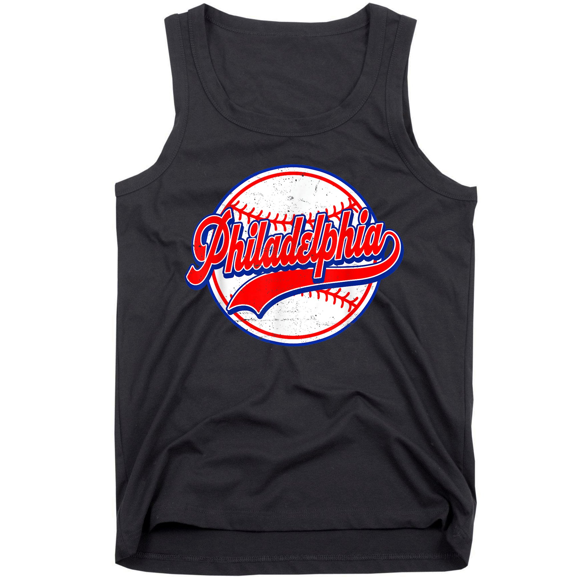 Vintage Philadelphia Cityscape Baseball Lover Wos Tank Top