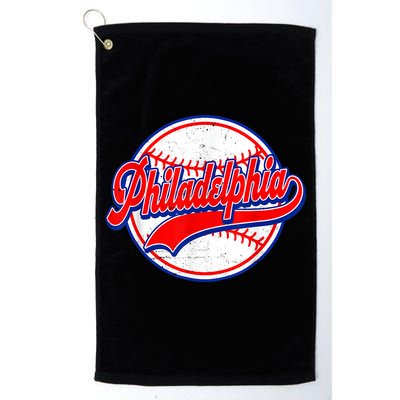 Vintage Philadelphia Cityscape Baseball Lover Wos Golf Towel