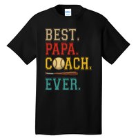 Vintage Papa Coach Ever Costume Baseball Player Coach Tall T-Shirt