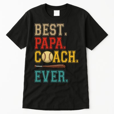 Vintage Papa Coach Ever Costume Baseball Player Coach Tall T-Shirt