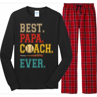 Vintage Papa Coach Ever Costume Baseball Player Coach Long Sleeve Pajama Set