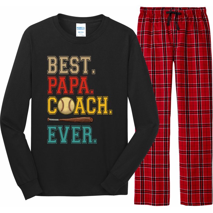 Vintage Papa Coach Ever Costume Baseball Player Coach Long Sleeve Pajama Set