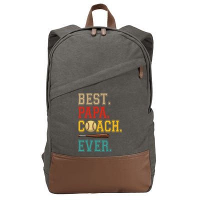 Vintage Papa Coach Ever Costume Baseball Player Coach Cotton Canvas Backpack