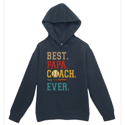 Vintage Papa Coach Ever Costume Baseball Player Coach Urban Pullover Hoodie