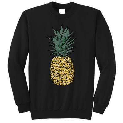 Vintage Pineapple, Cute fruit Food Clothing, Pajama Sweatshirt