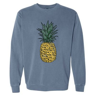 Vintage Pineapple, Cute fruit Food Clothing, Pajama Garment-Dyed Sweatshirt