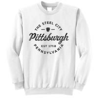 Vintage Pittsburgh Circle Logo Retro Throwback Souvenir Sweatshirt