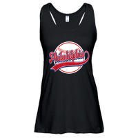 Vintage Philadelphia Cityscape Baseball Lover Player Fans Ladies Essential Flowy Tank