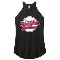 Vintage Philadelphia Cityscape Baseball Lover Player Fans Women’s Perfect Tri Rocker Tank