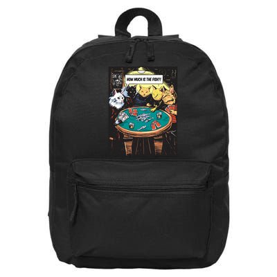 Vintage Poker Cats 16 in Basic Backpack