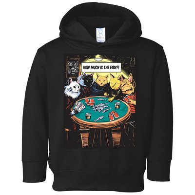 Vintage Poker Cats Toddler Hoodie