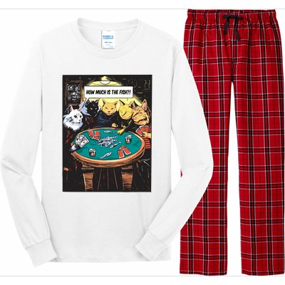 Vintage Poker Cats Long Sleeve Pajama Set