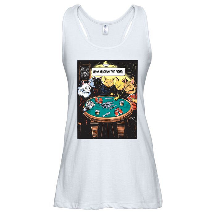 Vintage Poker Cats Ladies Essential Flowy Tank