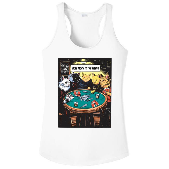 Vintage Poker Cats Ladies PosiCharge Competitor Racerback Tank