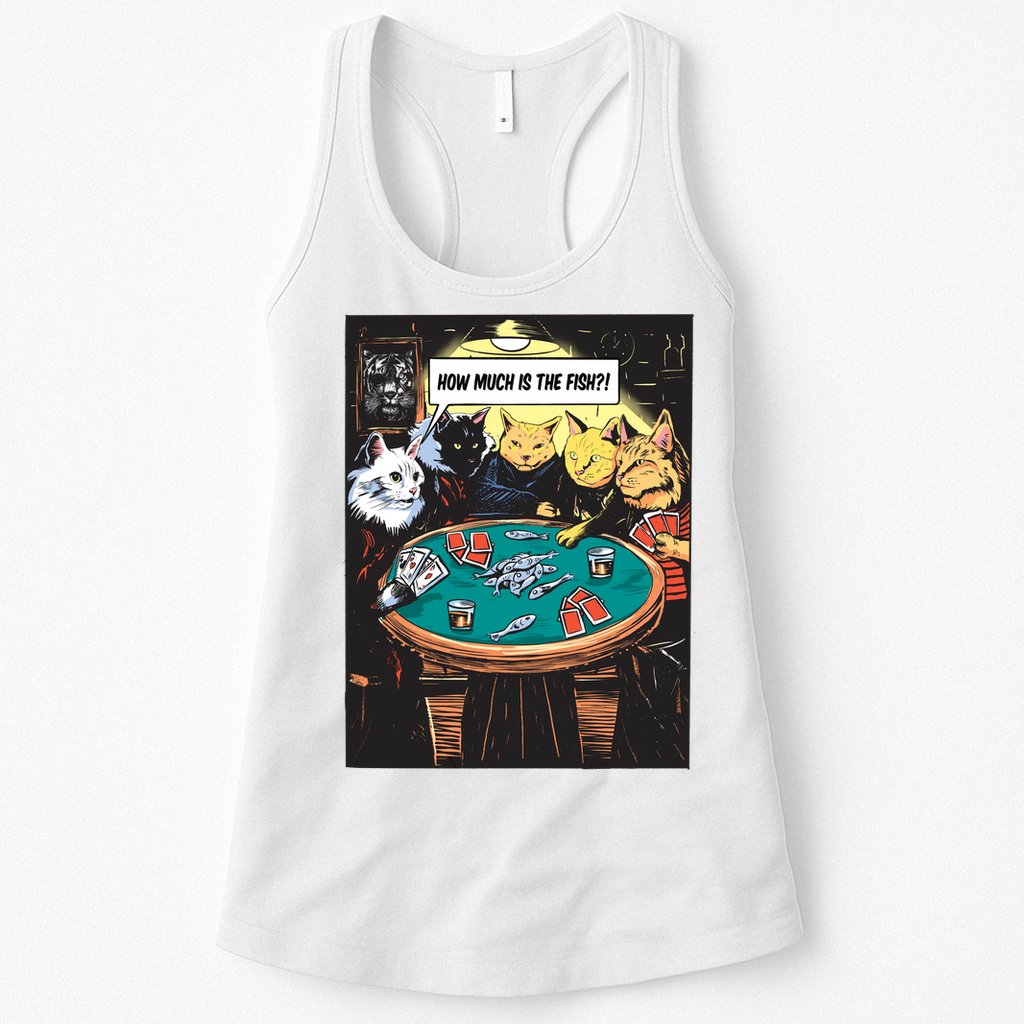 Vintage Poker Cats Womens Tank Top