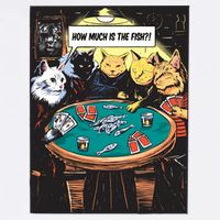 Vintage Poker Cats Womens Tank Top