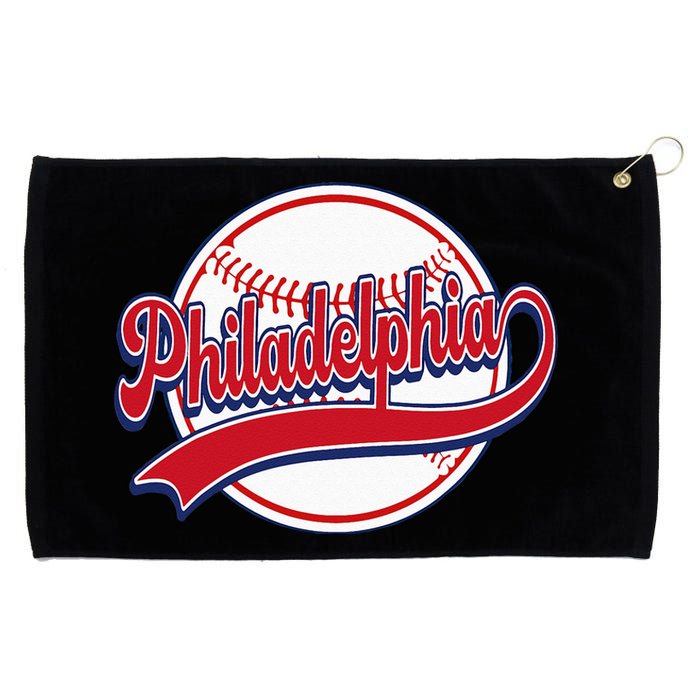 Vintage Philadelphia Cityscape Baseball Lover Player Fans Grommeted Golf Towel