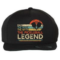 Vintage Pickleball Dad The Man The Myth The Legend Wool Snapback Cap