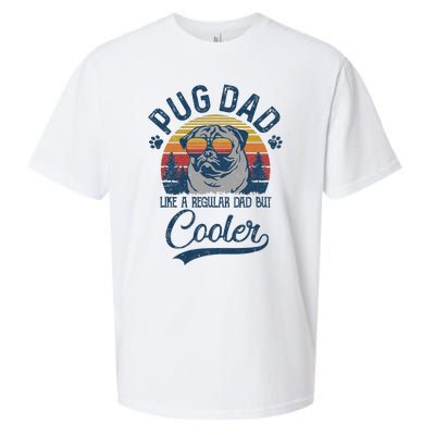 Vintage Pug Dad Like A Regular Dad But Cooler Funny Sueded Cloud Jersey T-Shirt