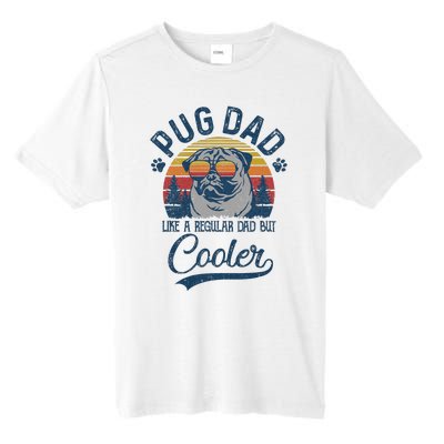 Vintage Pug Dad Like A Regular Dad But Cooler Funny Tall Fusion ChromaSoft Performance T-Shirt