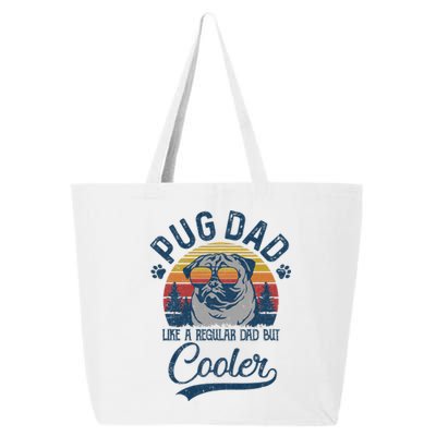 Vintage Pug Dad Like A Regular Dad But Cooler Funny 25L Jumbo Tote