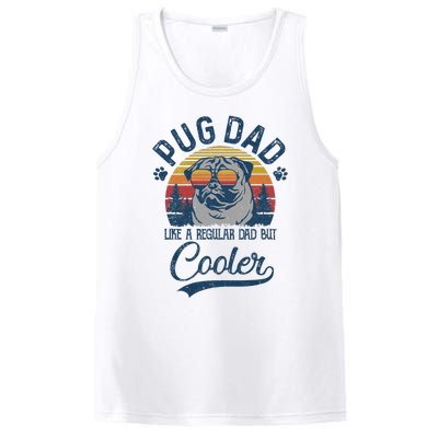 Vintage Pug Dad Like A Regular Dad But Cooler Funny PosiCharge Competitor Tank