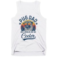 Vintage Pug Dad Like A Regular Dad But Cooler Funny Tank Top