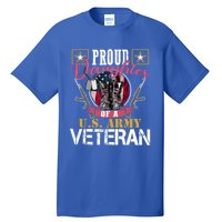 Vintage Proud Daughter Of A U S Army Veteran Gift Mom Dad Gift Tall T-Shirt