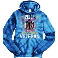 Vintage Proud Daughter Of A U S Army Veteran Gift Mom Dad Gift Tie Dye Hoodie