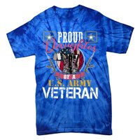 Vintage Proud Daughter Of A U S Army Veteran Gift Mom Dad Gift Tie-Dye T-Shirt