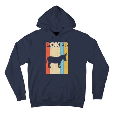 Vintage Poker Donkey Funny Poker Player Texas Holdem Hoodie