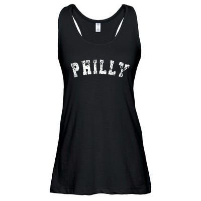 Vintage Philadelphia Distressed Apparel Ladies Essential Flowy Tank