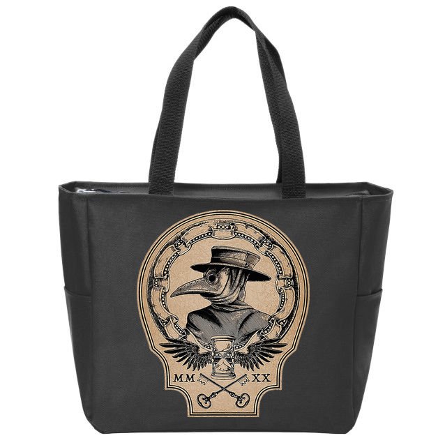 Vintage Plague Doctor Zip Tote Bag