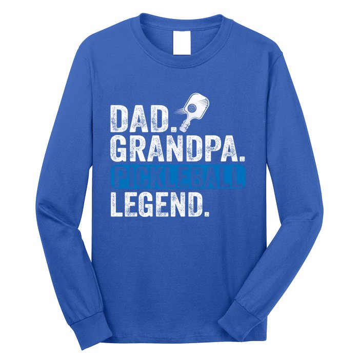 Vintage Pickleball Dad Grandpa Pickleball Legend Fathers Day Gift Long Sleeve Shirt