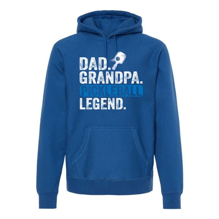 Vintage Pickleball Dad Grandpa Pickleball Legend Fathers Day Gift Premium Hoodie