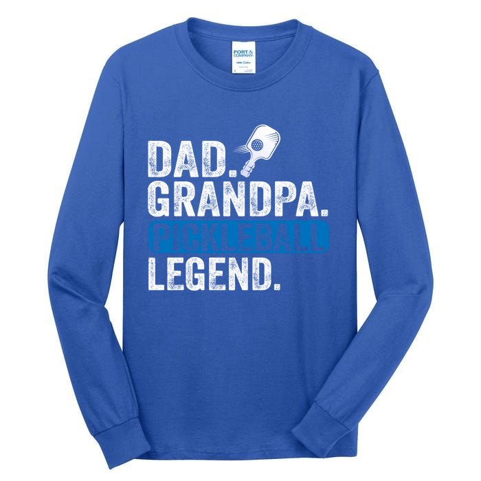 Vintage Pickleball Dad Grandpa Pickleball Legend Fathers Day Gift Tall Long Sleeve T-Shirt