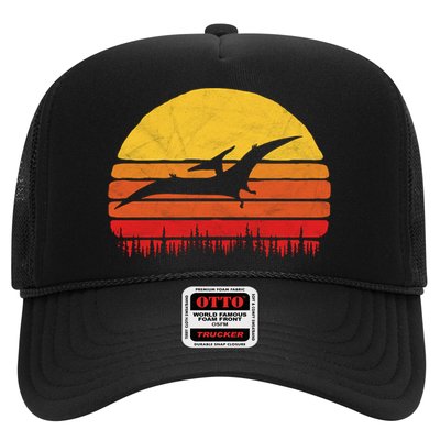 Vintage Pterodactyl Dinosaur Giftgift Retro Sun Trucker Hat
