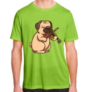 Violinist Pug Dog Violin Viola Player Music Lover Gift Girl Adult ChromaSoft Performance T-Shirt